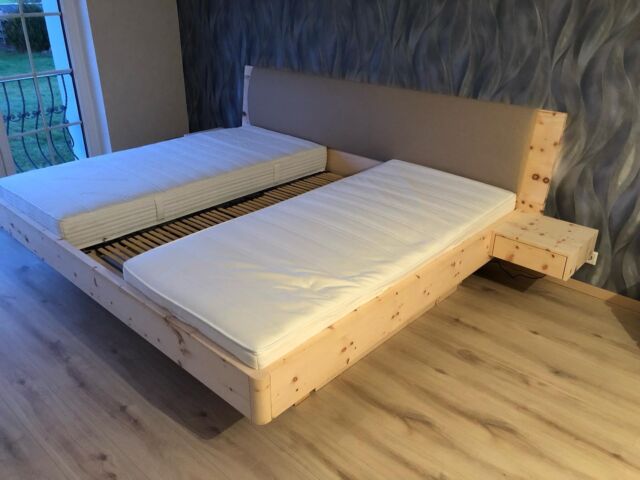 Und das nächste Zirben-Familienbett mit Loden-Polsterung und bündig eingefrästem, dimmbaren LED-Licthtband mit Touchschalter😎😇
Nur das Feinste☺️

#zirbenholz #zirbe #zirbenbett #familienbett #led #schlafzimmer #bett #tischler #handwerk